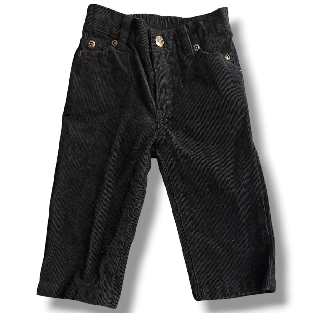 Janie and Jack Corduroy Pants Kids 6-12 Months Black Straight Leg Classic